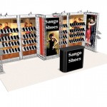 20 ft rental trade show display exhibit with shelving