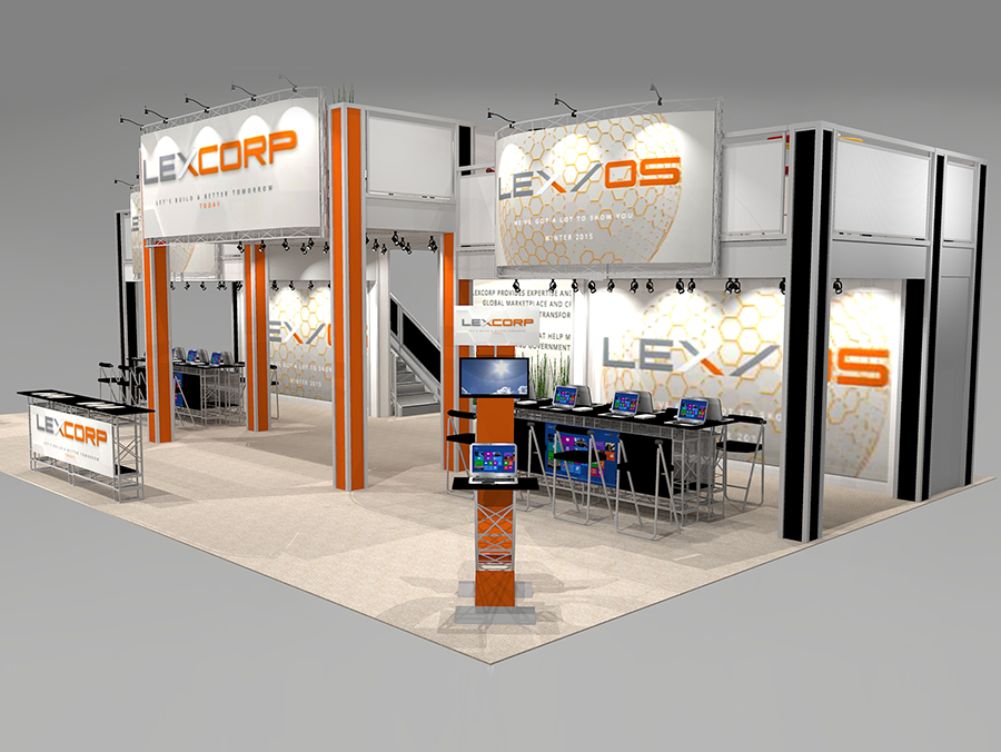 Multi Level Tradeshow Booth Rental | RO5030 - Image Design Exhibit Rentals