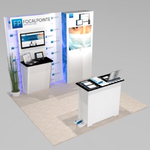 IM1_Custom back lit 10 ft trade show display with flat screen