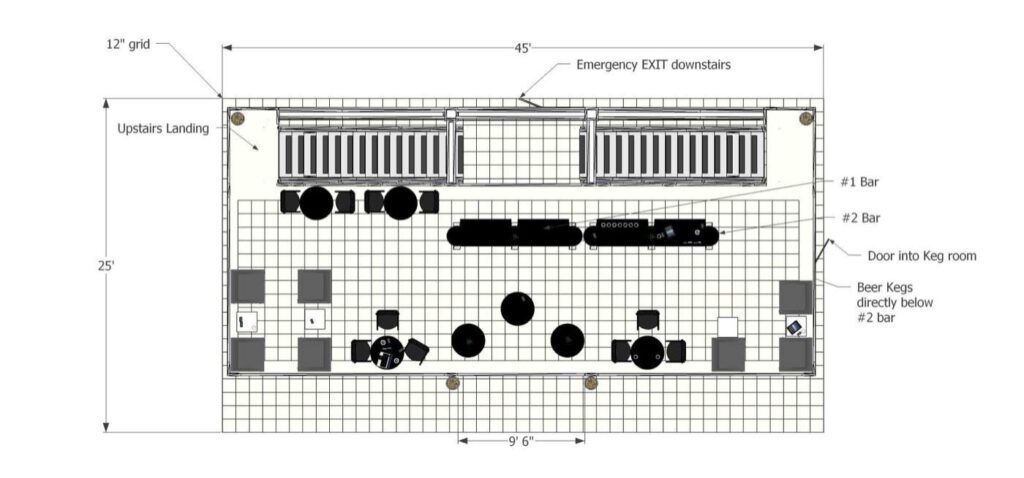 Large double deck exhibit rental for ConExpo in Las Vegas floor plan