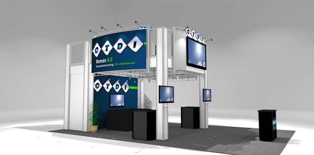 ME2020 popular turnkey double deck exhibit rental