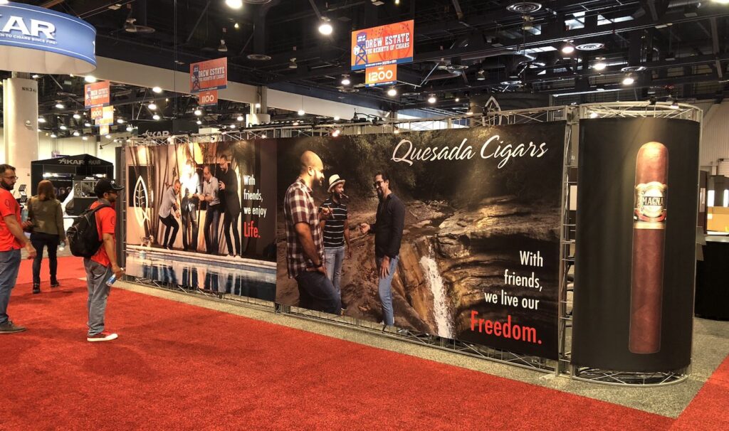 20x20 eye catching graphics idea for custom trade show exhibit rental in Las Vegas