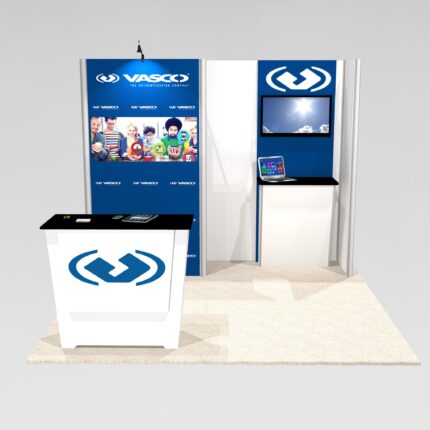 New 10 ft trade show display design with storage space