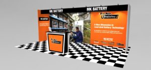 Trade Show Exhibit Design for renting in Las Vegas with extra large graphics