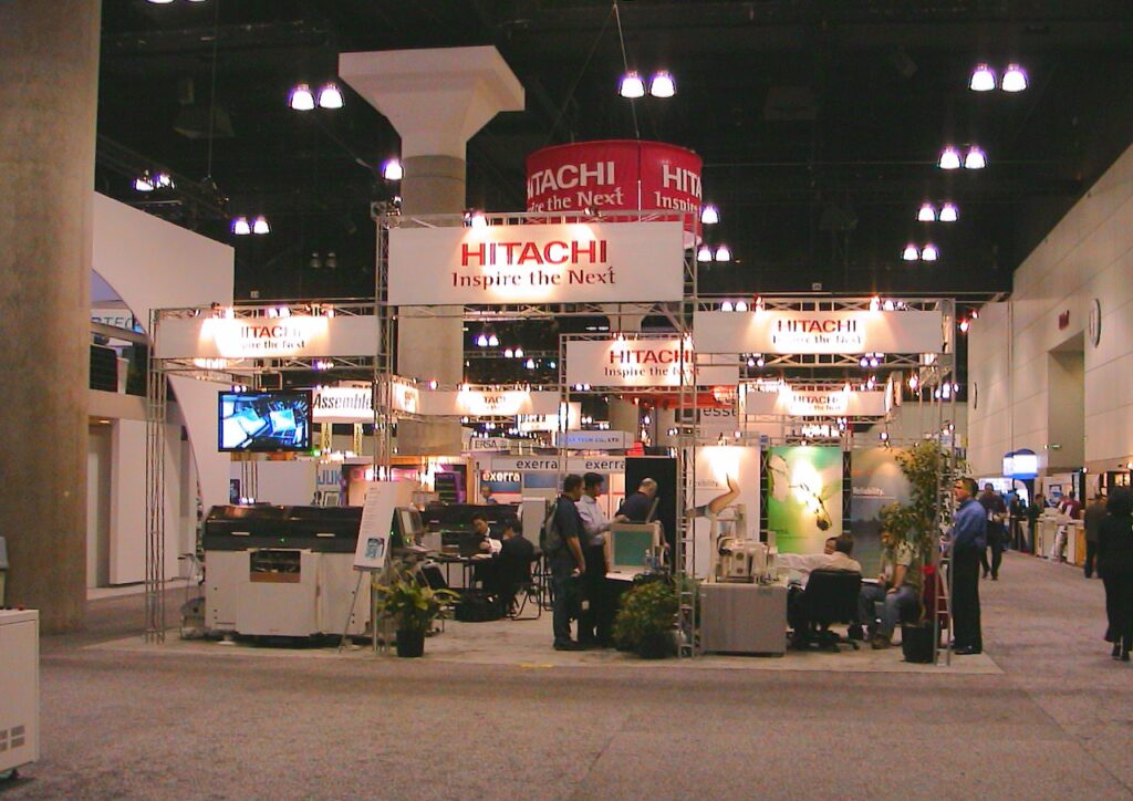 Impressive Island Trade Show Exhibit Design Using Truss