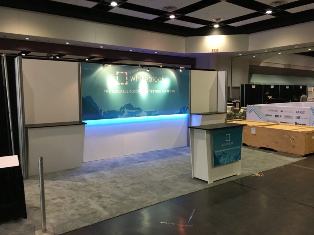 Modern design on a trade show exhibit