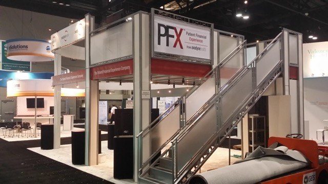 Stairs In two Story Trade Show Exhibit Design In Las Vegas