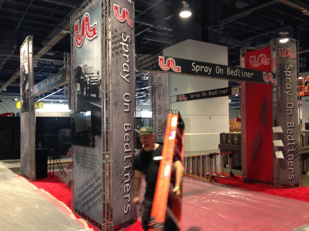 Trade Show Exhibit with Tall Towers