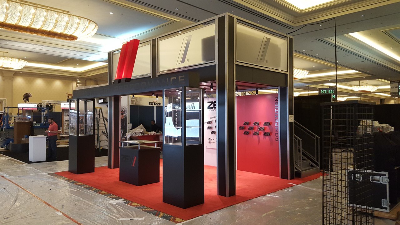 Two story trade show exhibit design