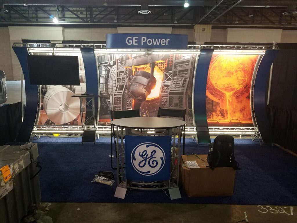 Unique Trade Show Exhibit Design for 10 x 20 with Flat Screen