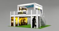 Extra Tall Trade Show Double Deck Rental with Meeting Room and Ceiling 2