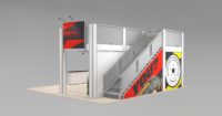 Double Deck Rental Design for 20 x 30 Booth Space