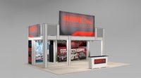 Double Deck Rental Design for 20 x 30 Booth Space