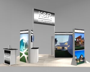 Open Floor Space Trade Show Island Booth Design