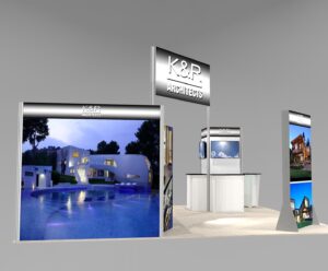 Open Floor Space Trade Show Island Booth Design