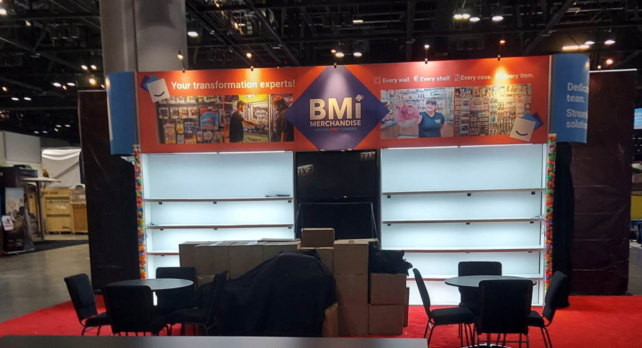 20 Ft Trade Show Display With Product Shelves