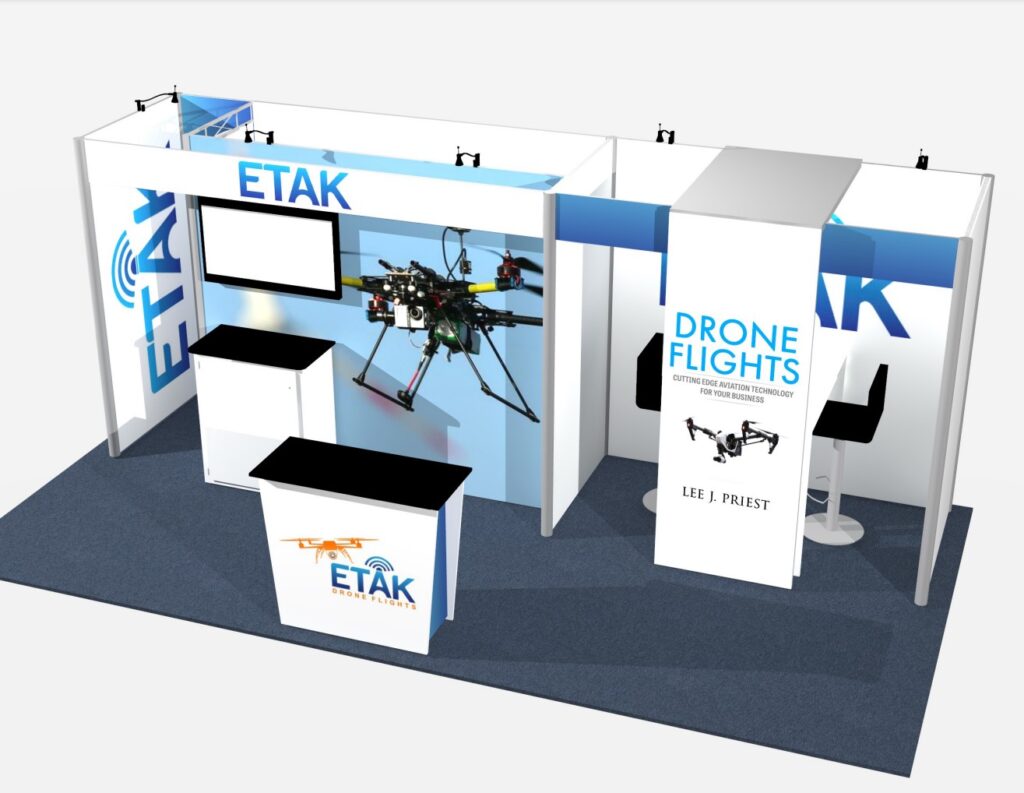 20' Trade Show Display Design With Semi-Private Meeting Area